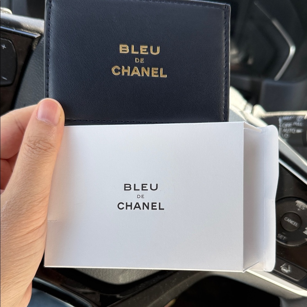 CHANEL Navy Card Holder